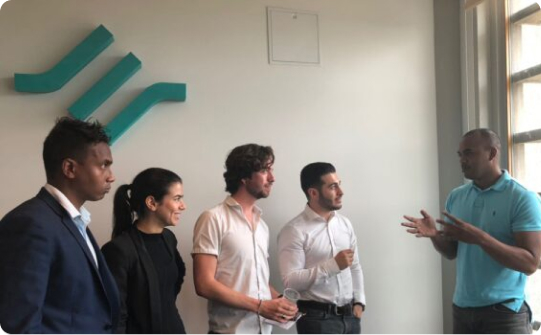 Security lecture with students